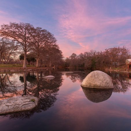 Sunset at Rio Vista Park in San Marcos, TX