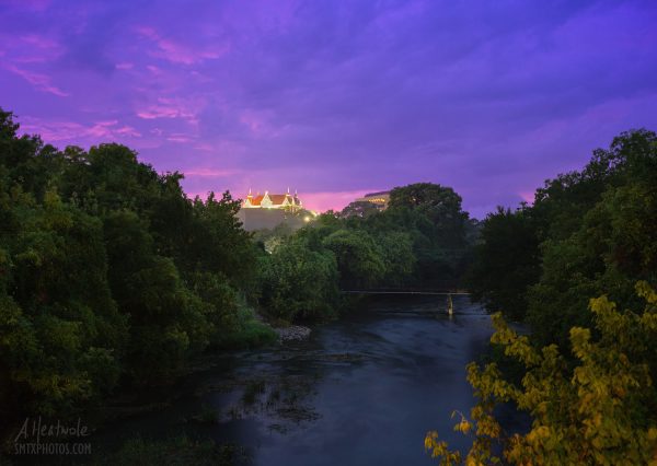 Rainy Night Afterglow On The San Marcos River