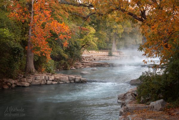 Autumn Steam on The San Marcos River